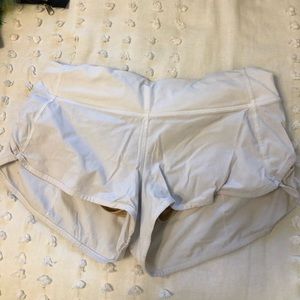 lululemon white speed shorts